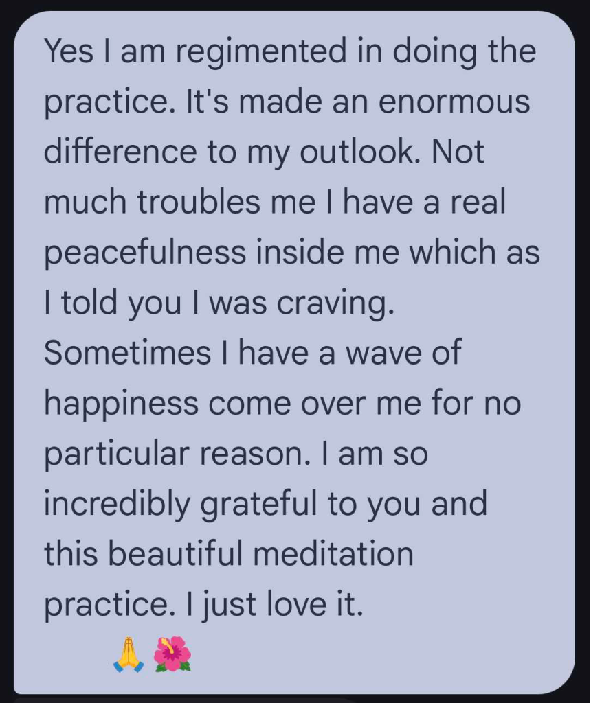 Student feedback about learning Vedic Meditation